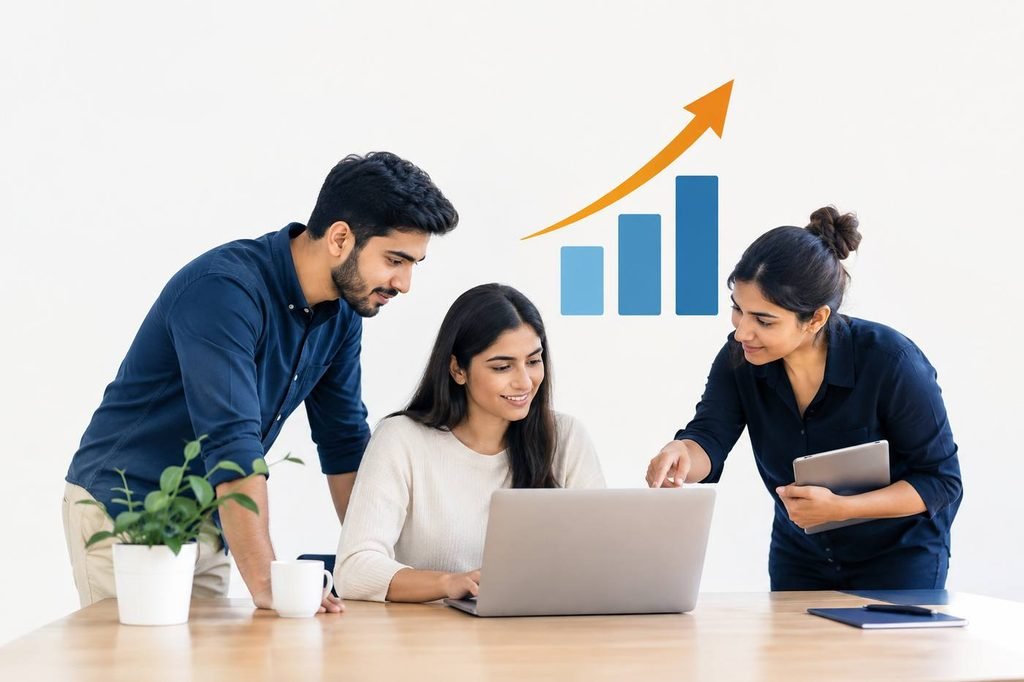 SEO team helping a business grow online